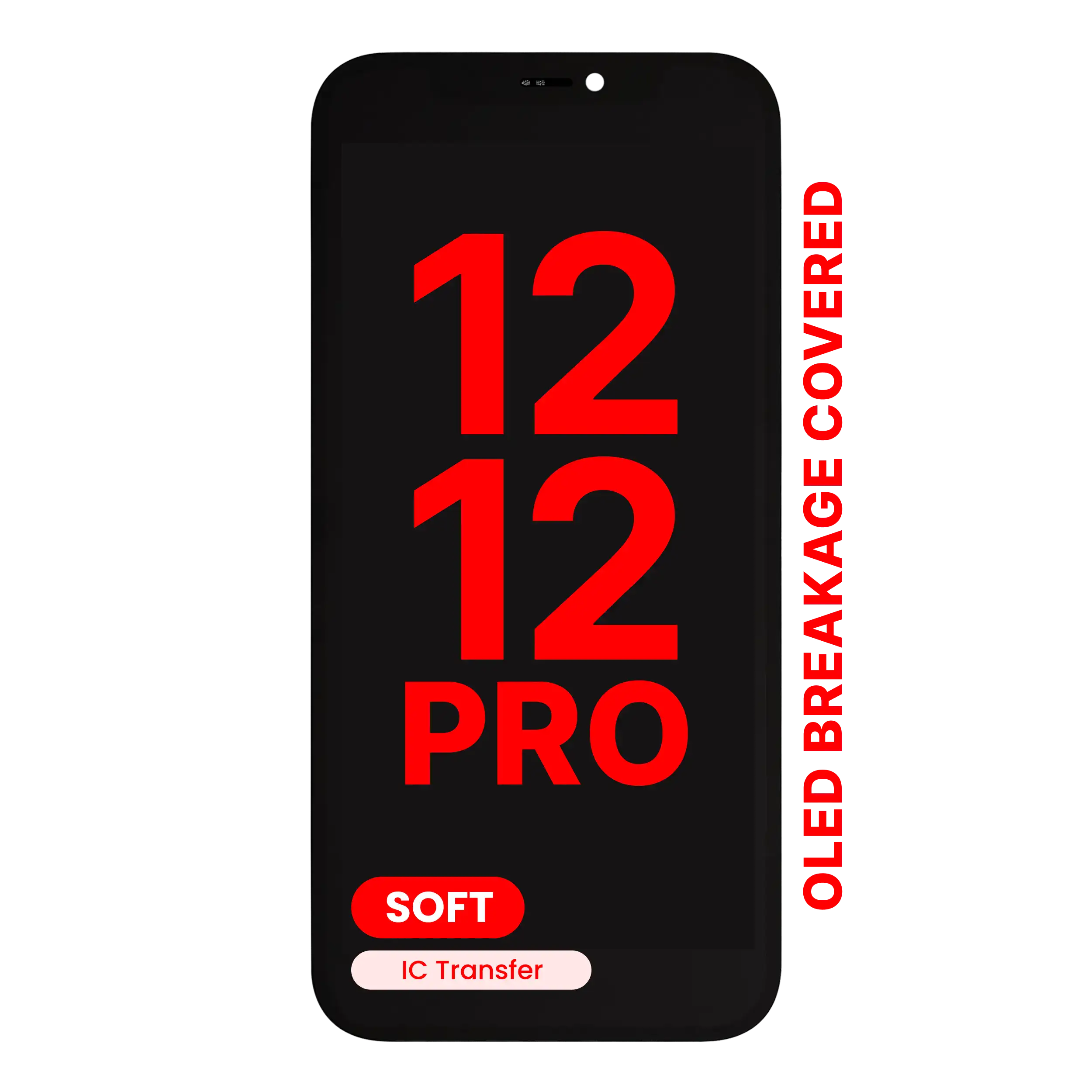 OLED Assembly For iPhone 12 / 12 Pro (Aftermarket Pro: XO7 Soft)