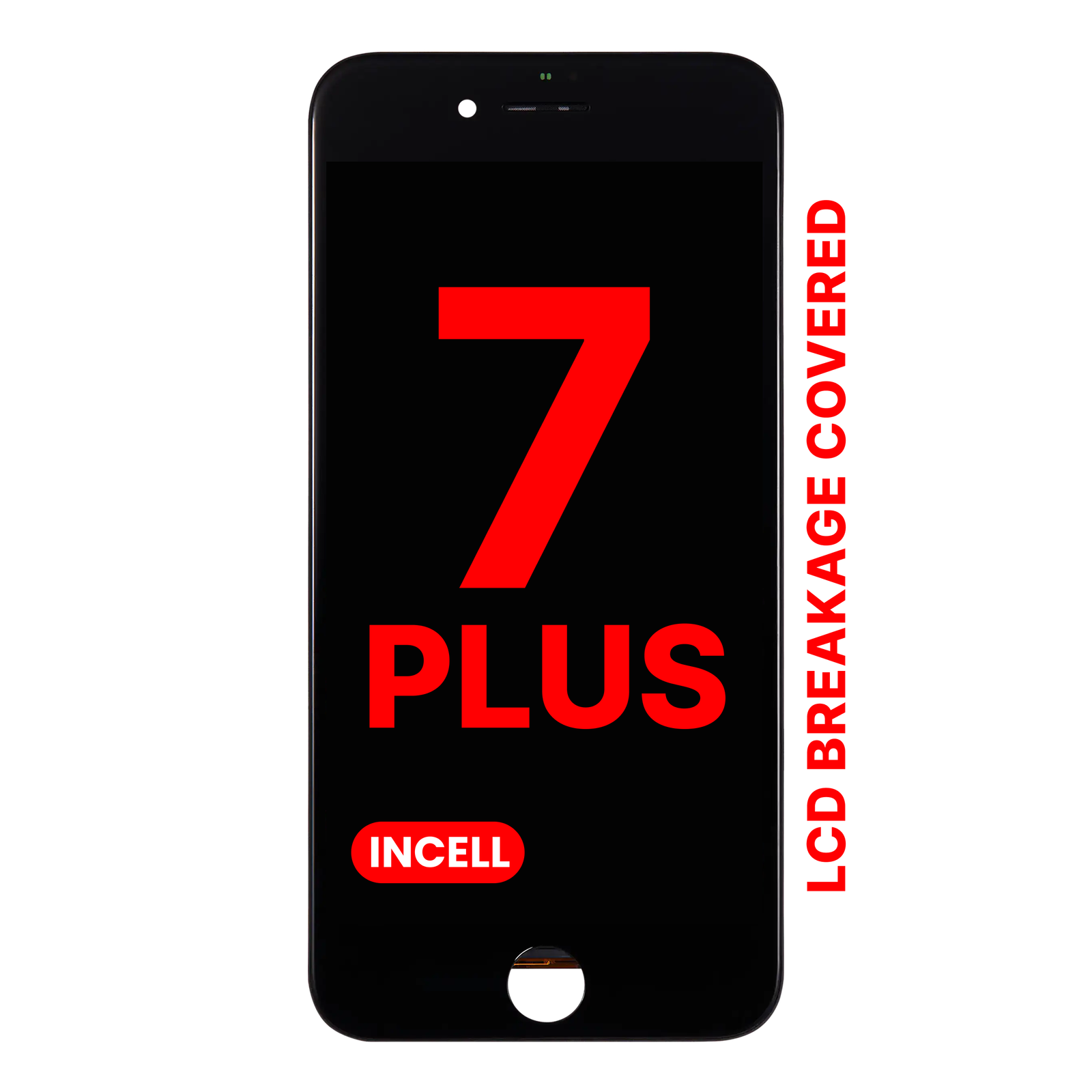 LCD Assembly With Steel Plate For iPhone 7 Plus (Aftermarket Pro: XO7 Incell) (Black)