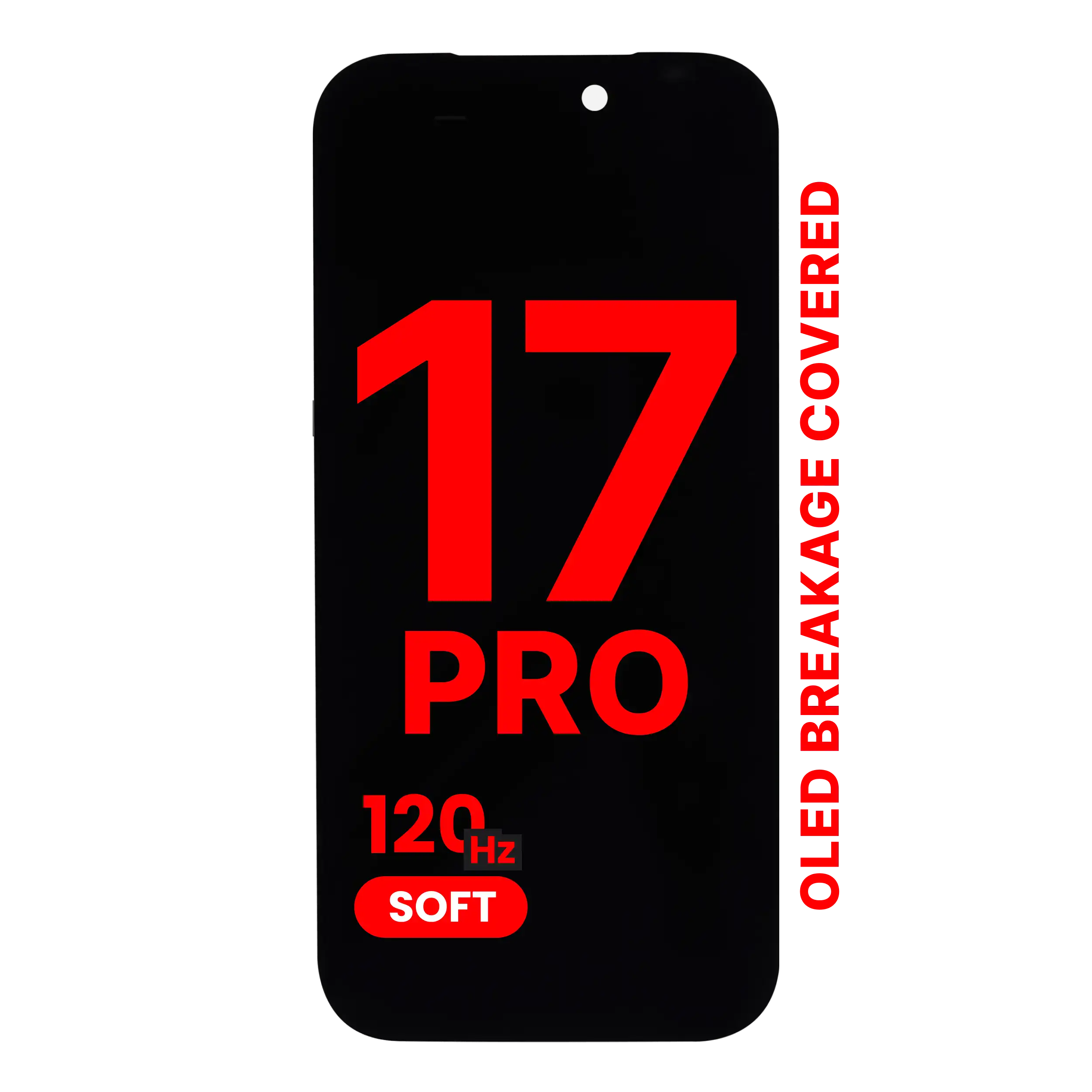 OLED Assembly Compatible For iPhone 17 Pro (Aftermarket Pro: XO7 Soft) (120HZ)