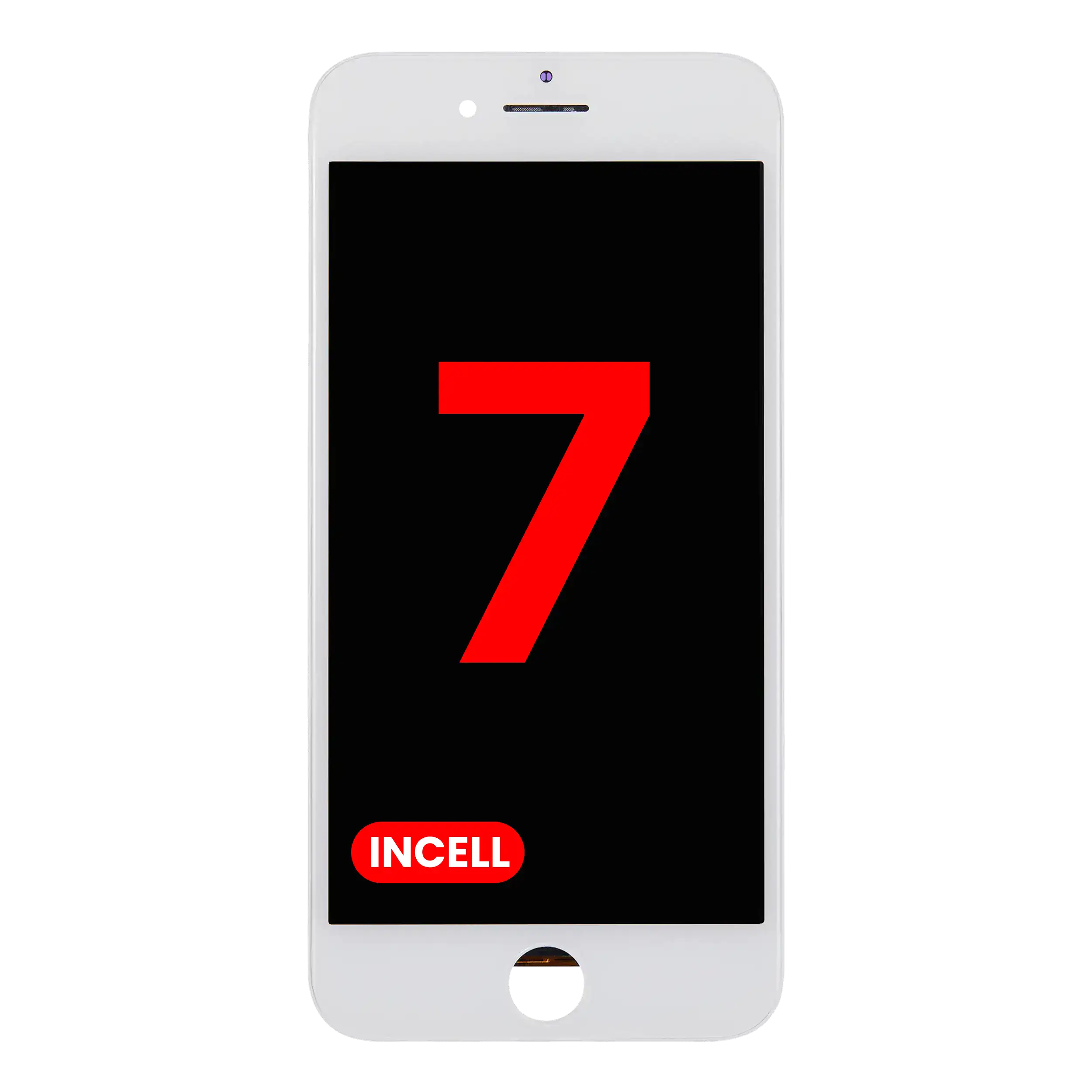 LCD Assembly With Steel Plate For iPhone 7 (Aftermarket Plus: Incell) (White)