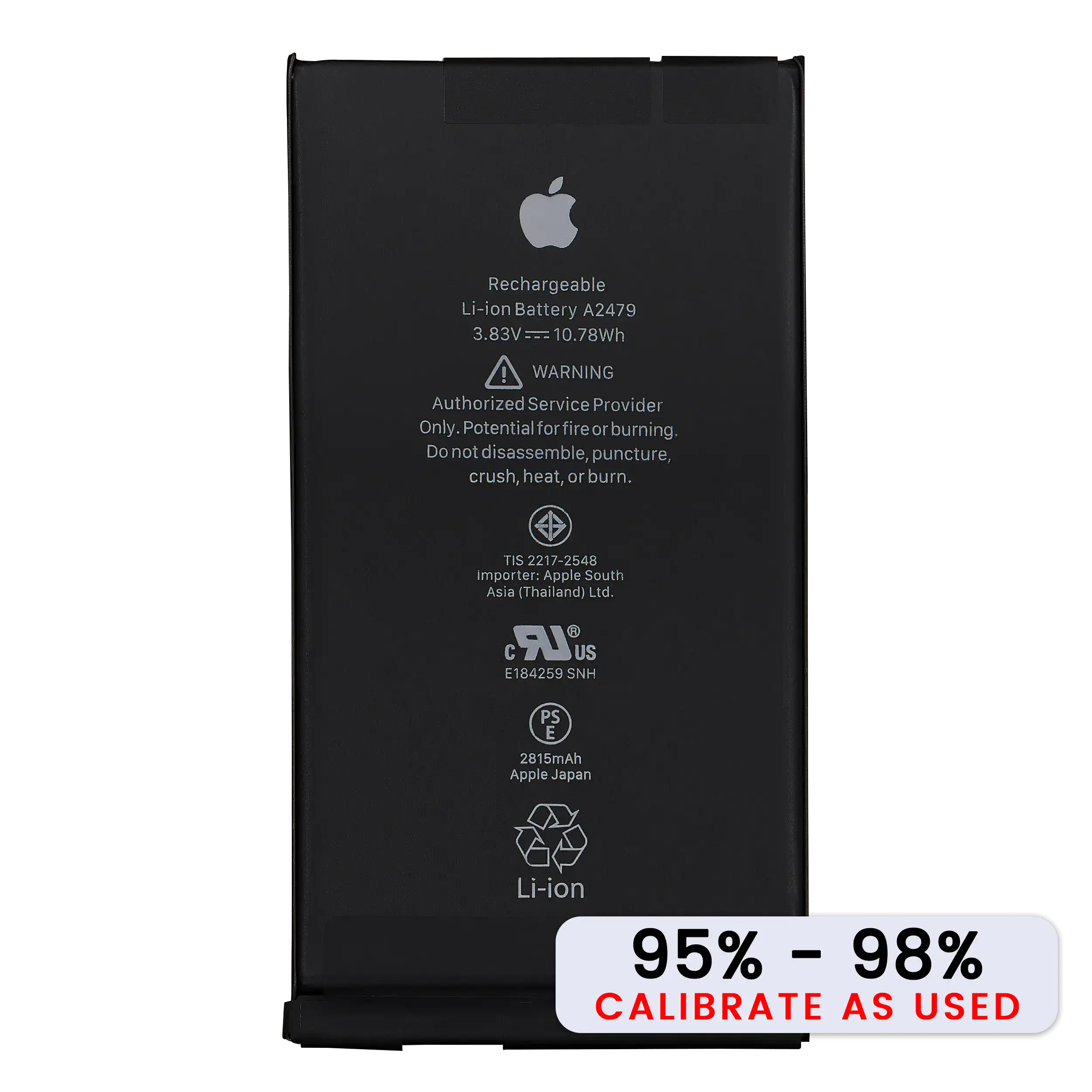 Replacement Battery for iPhone 12 / 12 Pro (Used OEM Pull: Grade B / SOH 95% to 98%)