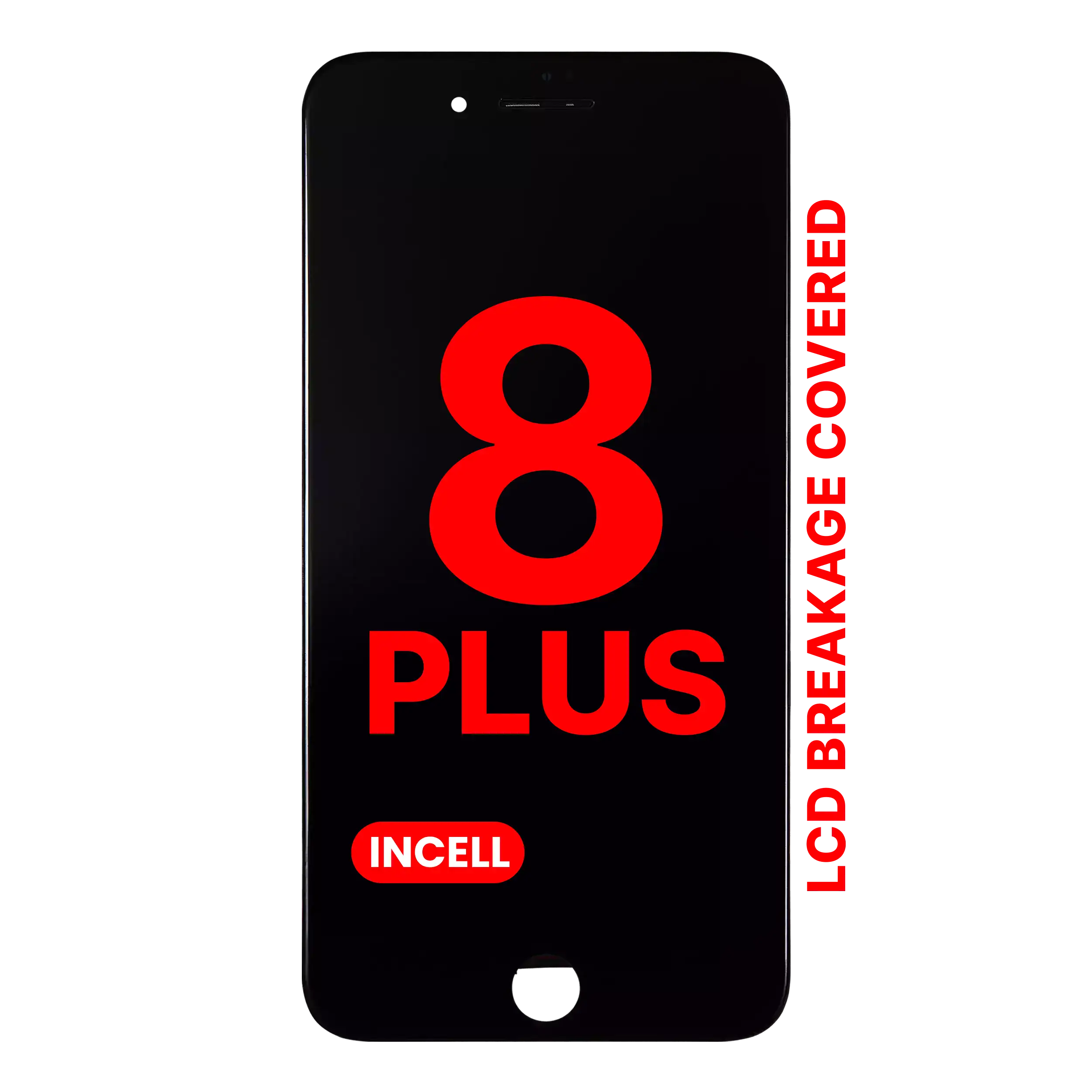 LCD Assembly With Steel Plate For iPhone 8 Plus (Aftermarket Pro: XO7 Incell) (Black)