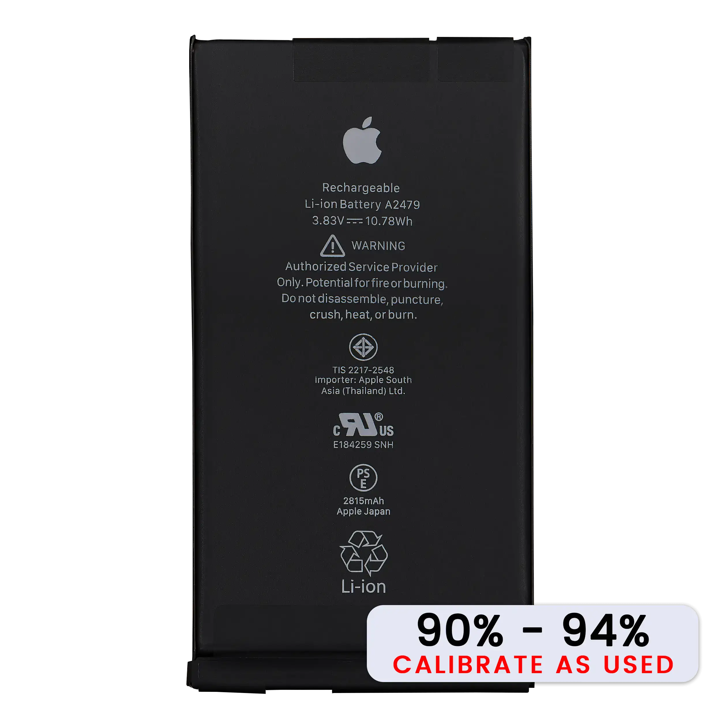 Replacement Battery for iPhone 12 / 12 Pro (Used OEM Pull: Grade C / SOH 90% to 94%)