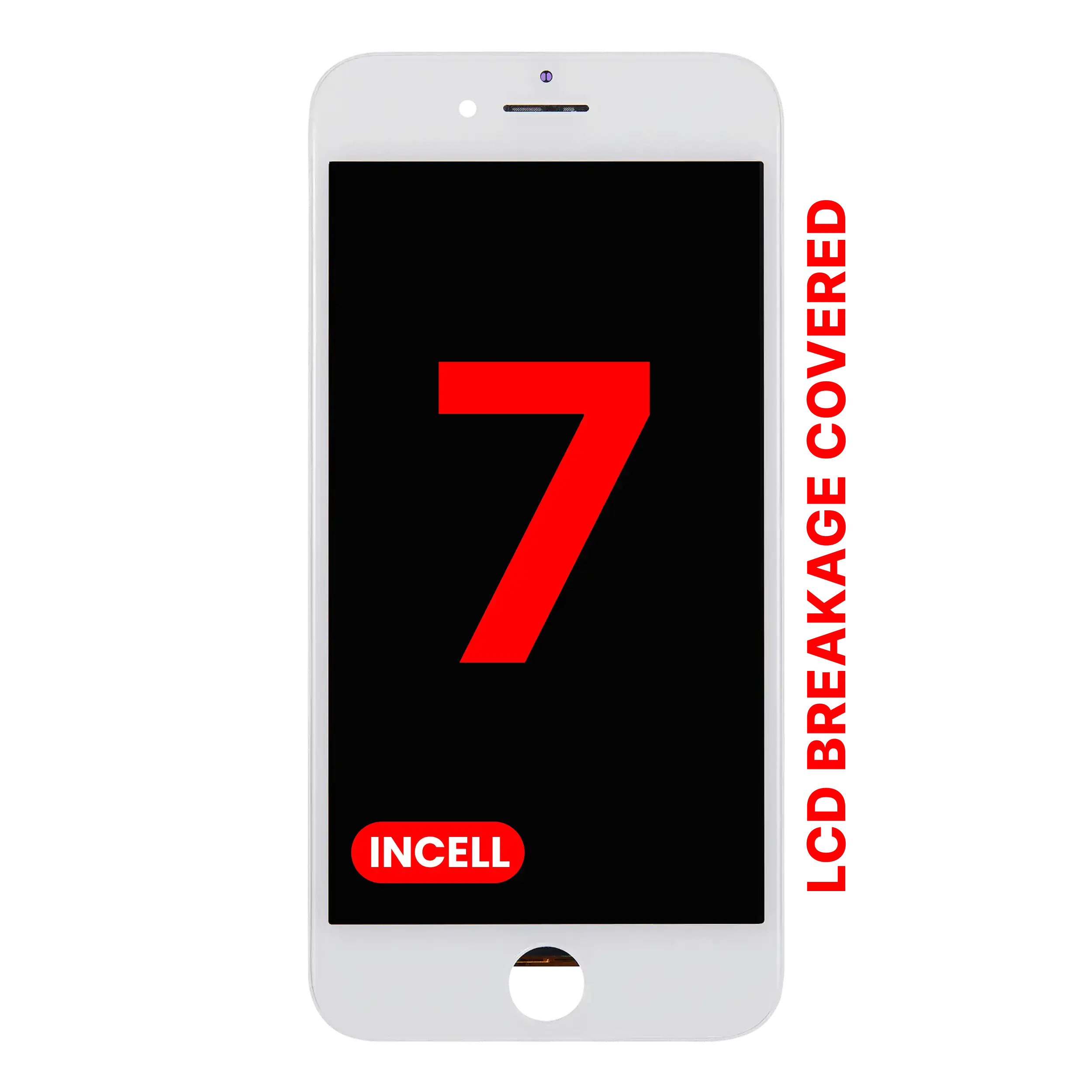 LCD Assembly With Steel Plate For iPhone 7 (Aftermarket Pro: XO7 Incell) (White)