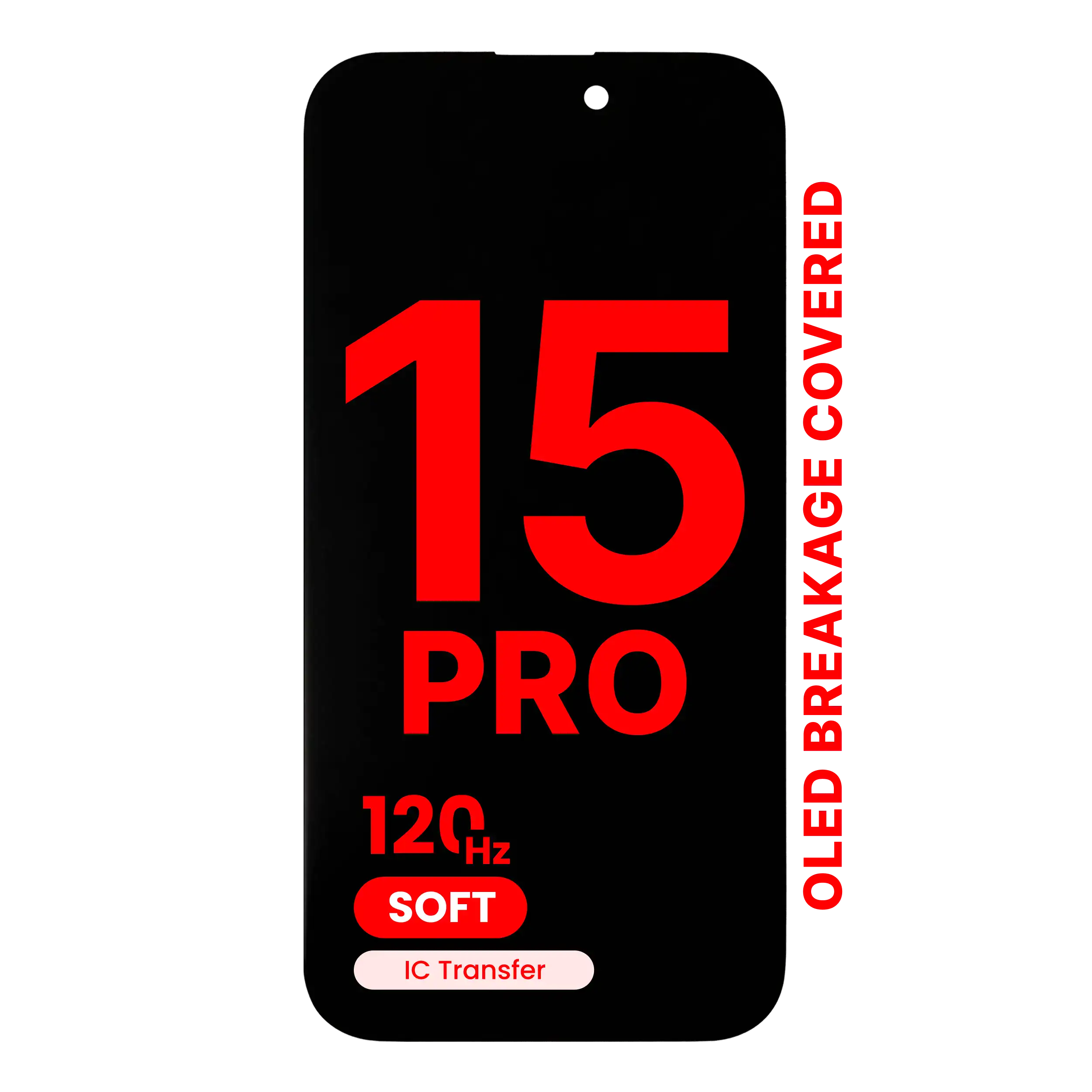OLED Assembly For iPhone 15 Pro (Aftermarket Pro: XO7 Soft) (120HZ)