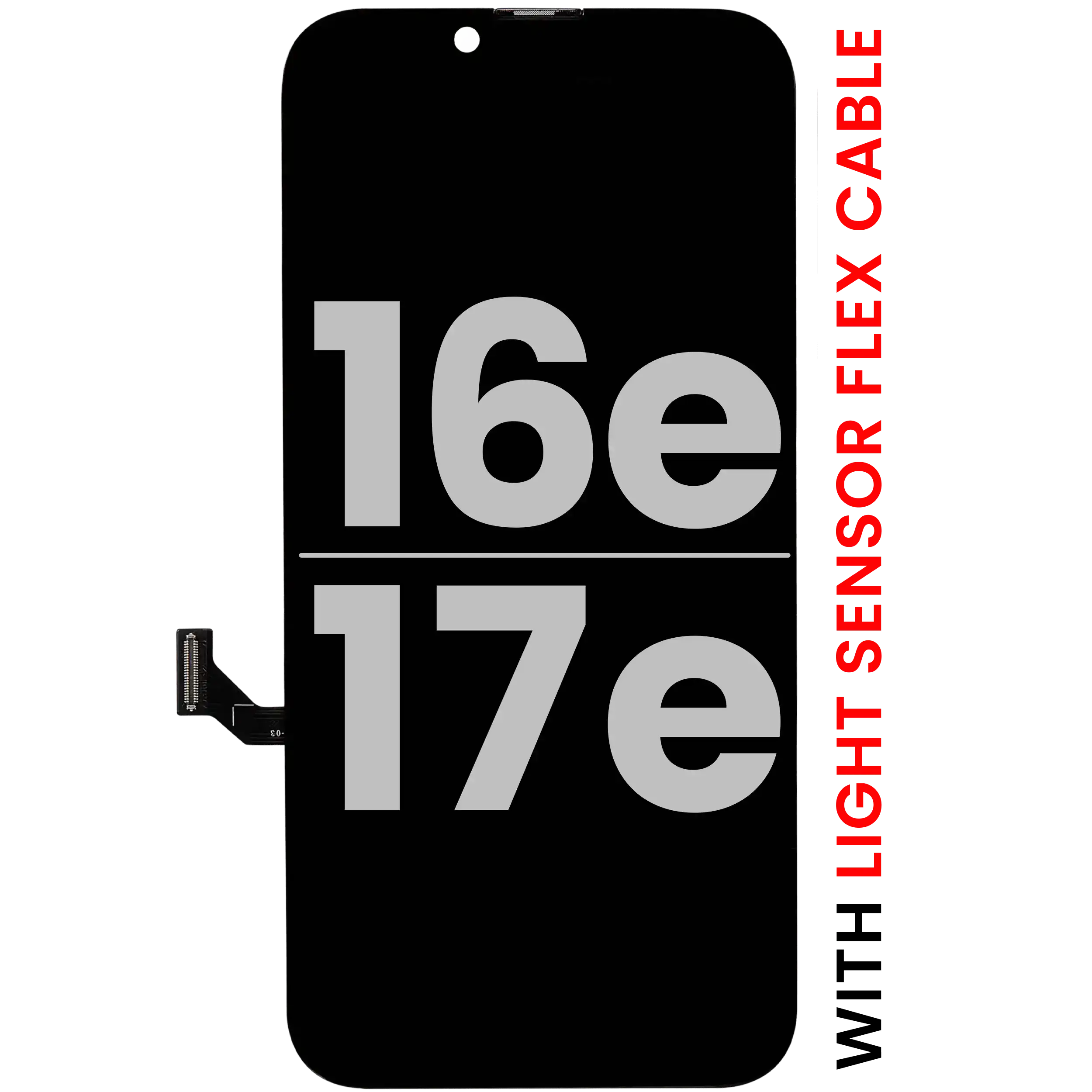 OLED Assembly Compatible For iPhone 17e / 16e With Light Sensor Flex Cable (Used OEM Pull: Grade A)