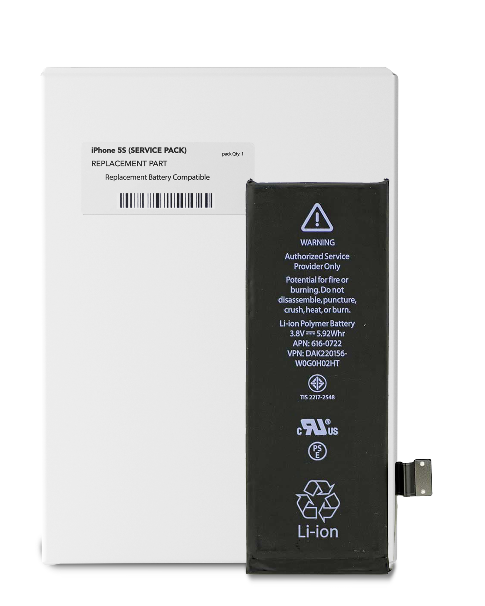 Replacement Battery For iPhone 5S (Service Pack)