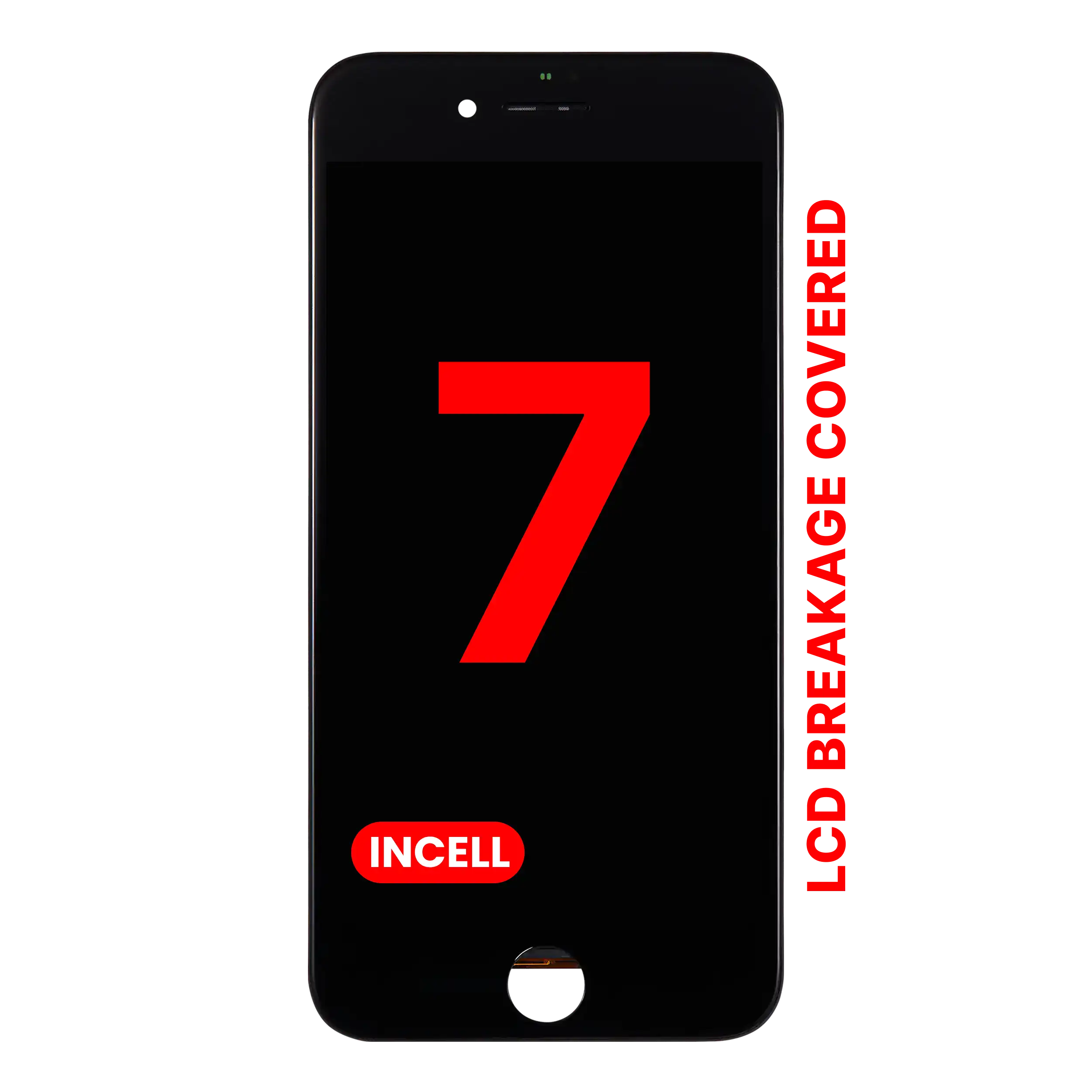 LCD Assembly With Steel Plate For iPhone 7 (Aftermarket Pro: XO7 Incell) (Black)