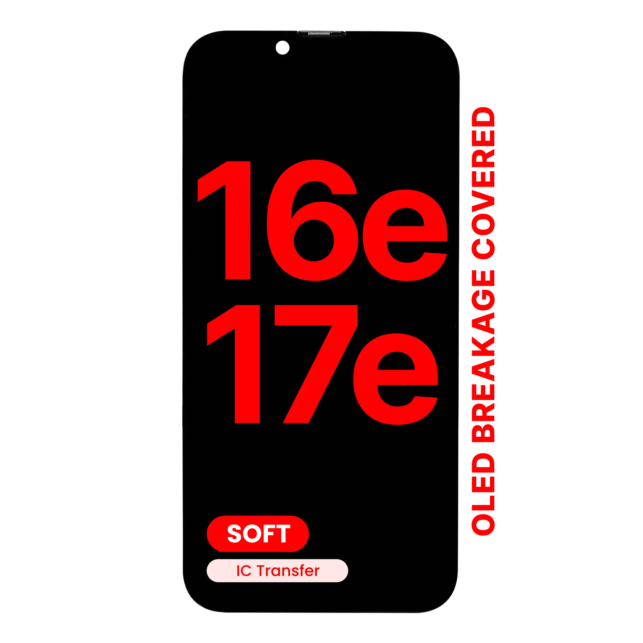 OLED Assembly Compatible For iPhone 17e / 16e (Aftermarket Pro: XO7 Soft)