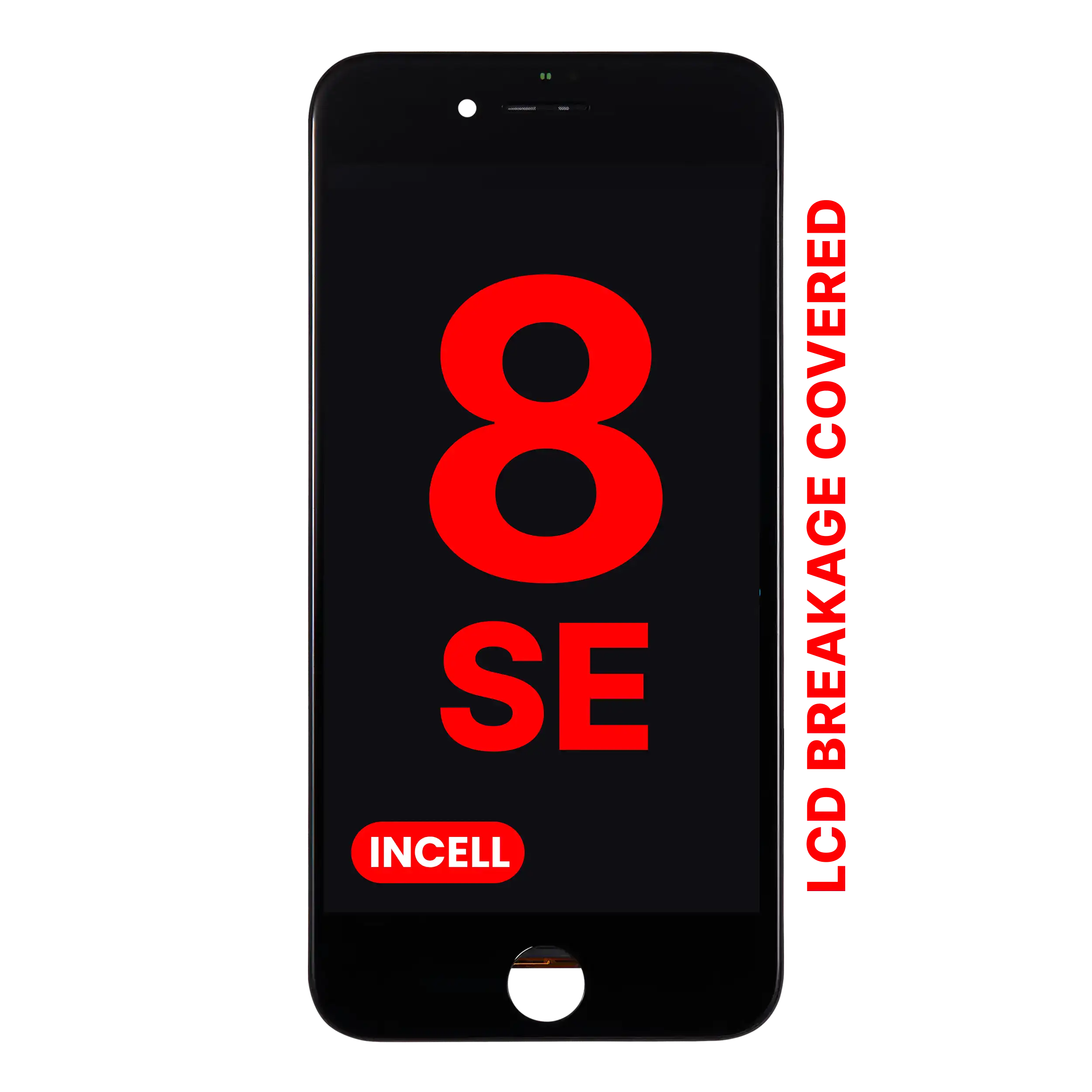 LCD Assembly With Steel Plate For iPhone 8 / SE (2020 / 2022) (Aftermarket Pro: XO7 Incell) (Black)