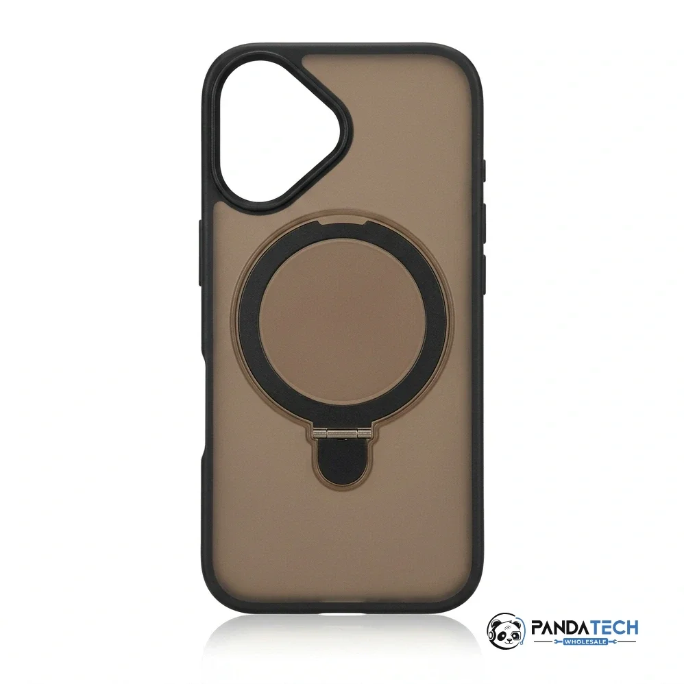 Matte Magnetic Ring Kickstand Case for iPhone