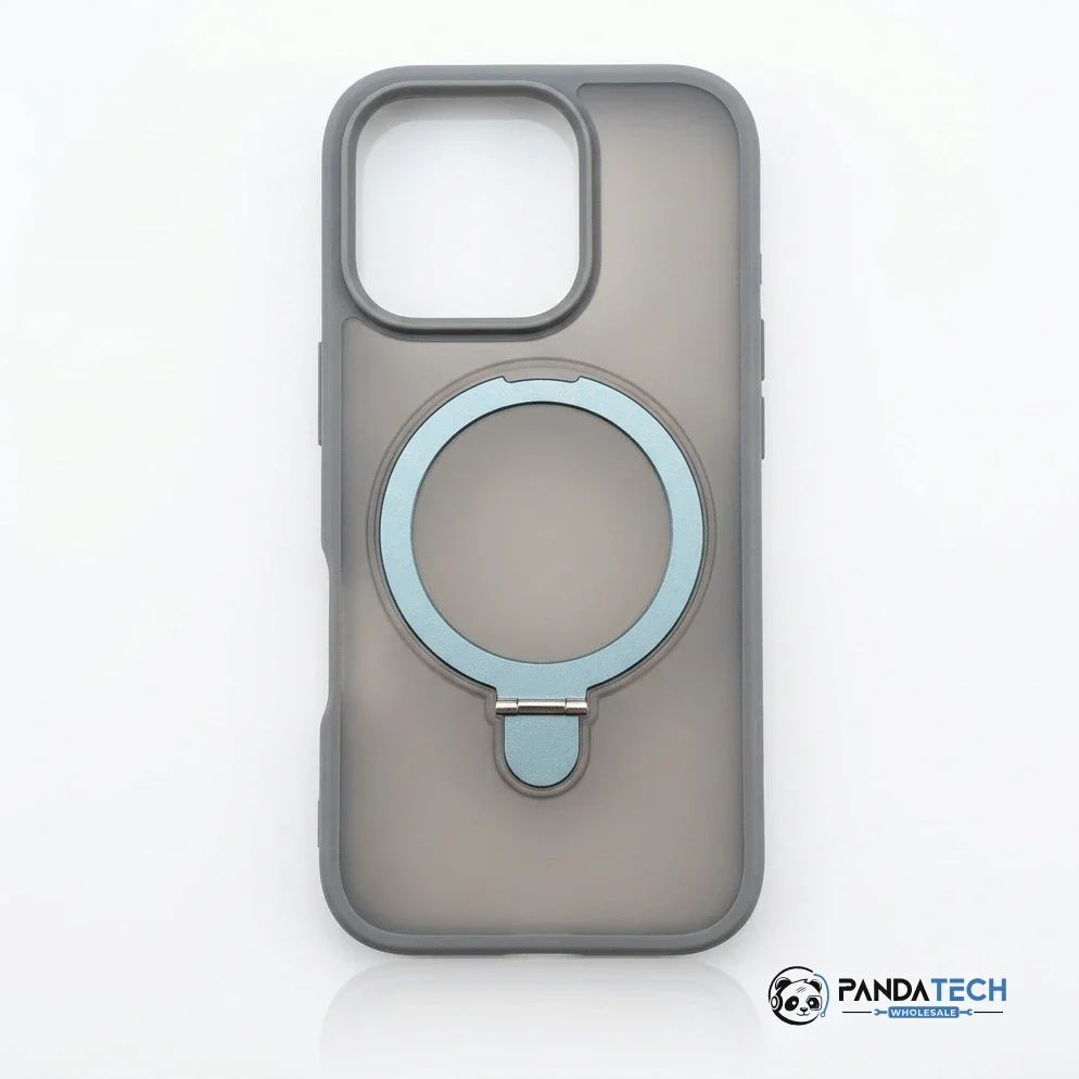 Frosted Shield Ring Stand Case for iPhone